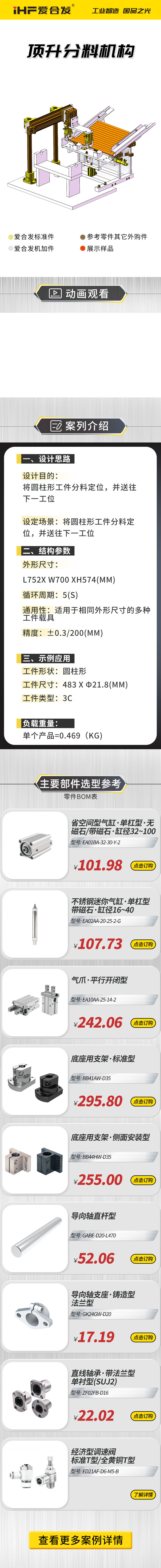 愛合發案例介紹：頂升分（fèn）料機構！